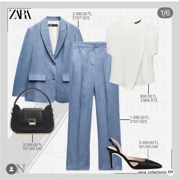 ZARA 2 PIECES MATCHING SET SHINY FABRIC JACKET & SHINY FABRIC STRAIGHT LEG PANTS - Picture 14 of 15